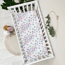 Husa saltea patuț bebe copii din bumbac 120 x 60 cm, Fluturi (2)